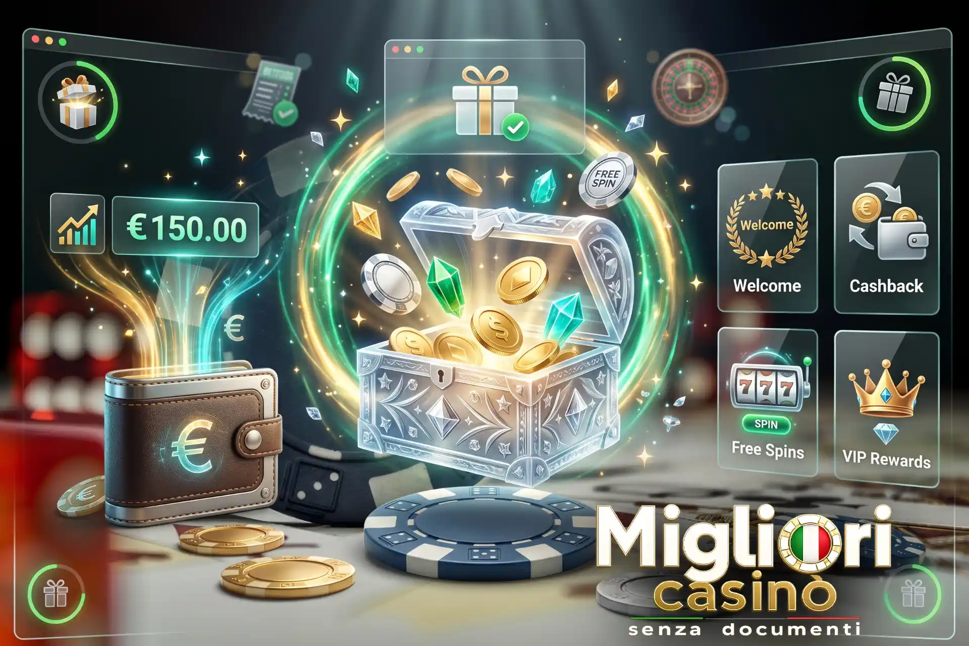 Casinò senza documenti con bonus senza deposito e giri gratis per nuovi giocatori