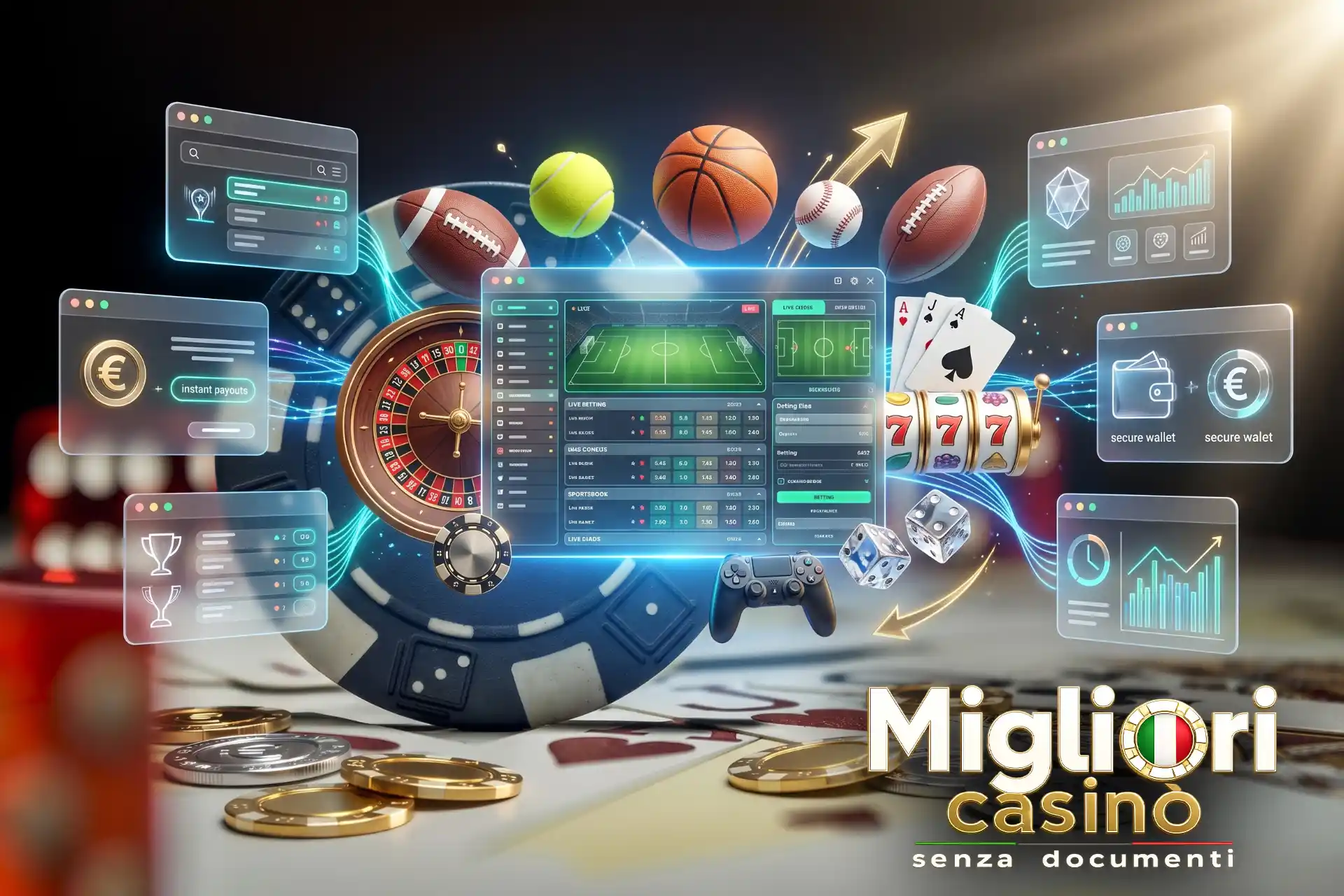 Casinò senza documenti con scommesse sportive, quote competitive e live betting
